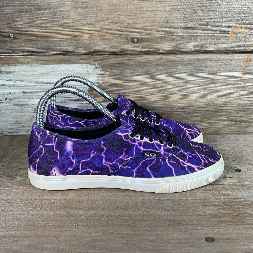 Vans Low Top Purple Lightning Sneakers